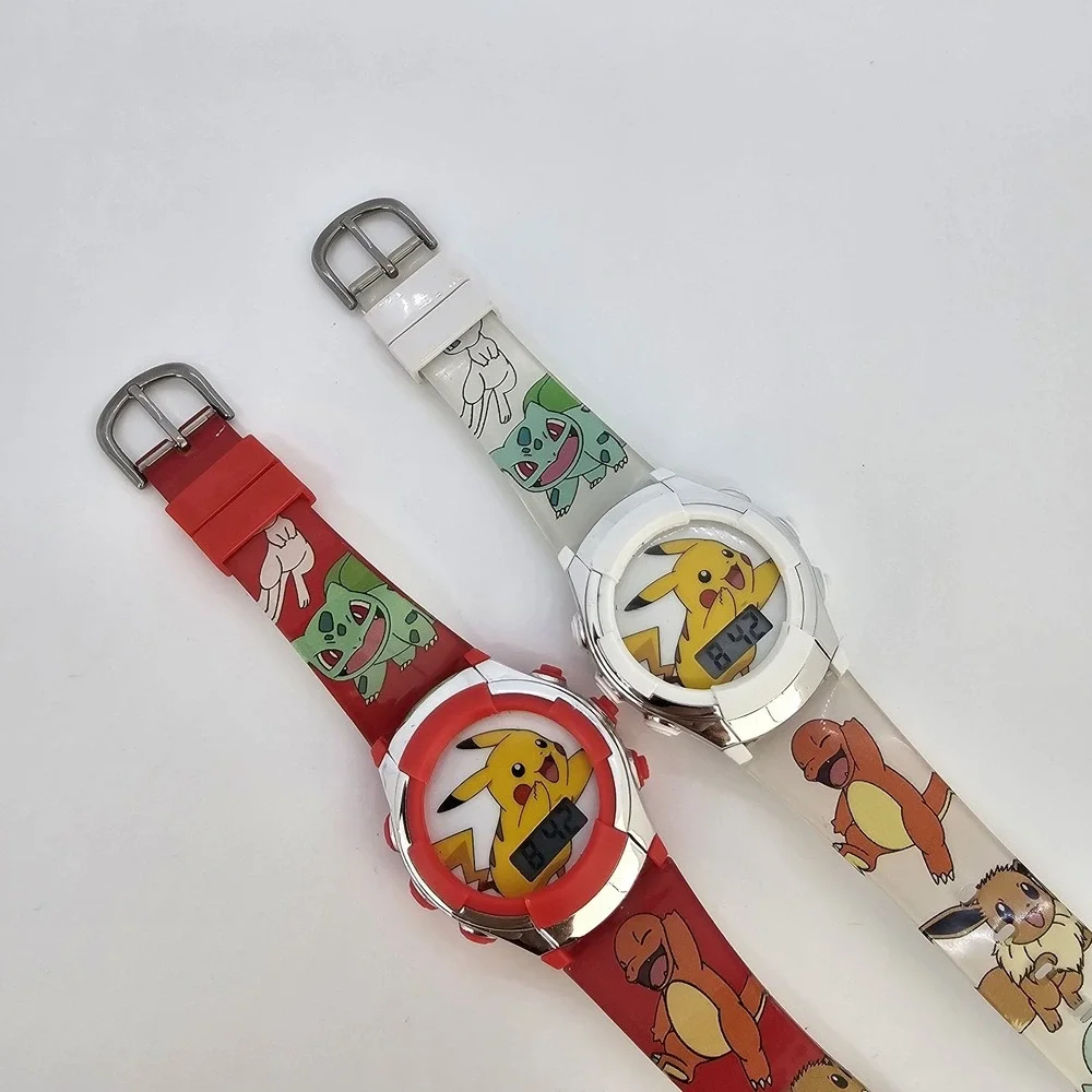 2X Pokemon Pikachu Digital Watches 36MM Multicolor Plastic Bands‎ Working